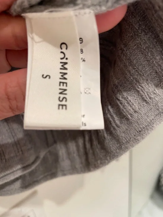 Commense Gray Ribbed V-Neck Button Cardigan - Picture 2 of 2